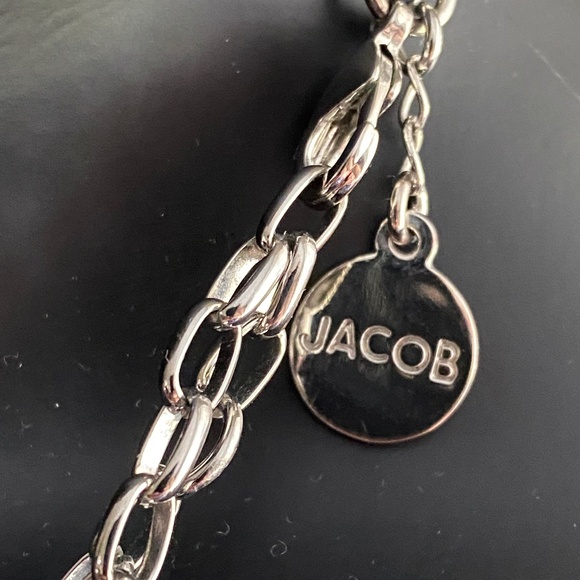 Jacob Multi-Strand Faux Cream Pearl Necklace Graduated Statement Silver Tone Ext - Picture 2 of 14